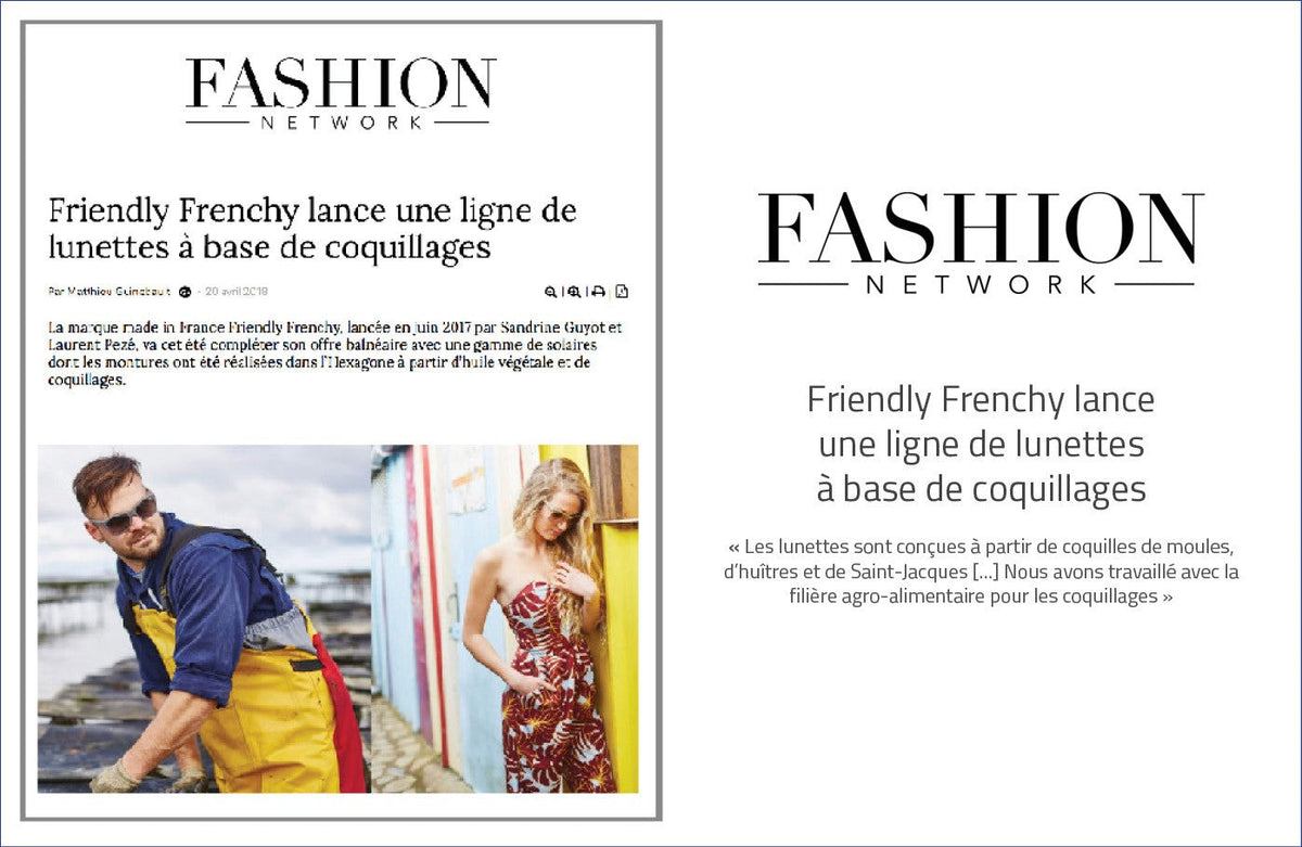 FASHION NETWORK : Friendly Frenchy lance une ligne de lunettes à base de coquillages